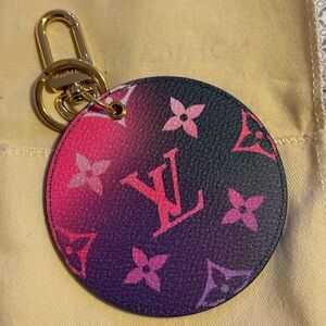 Louis Vuitton Gold and Pink Keychain